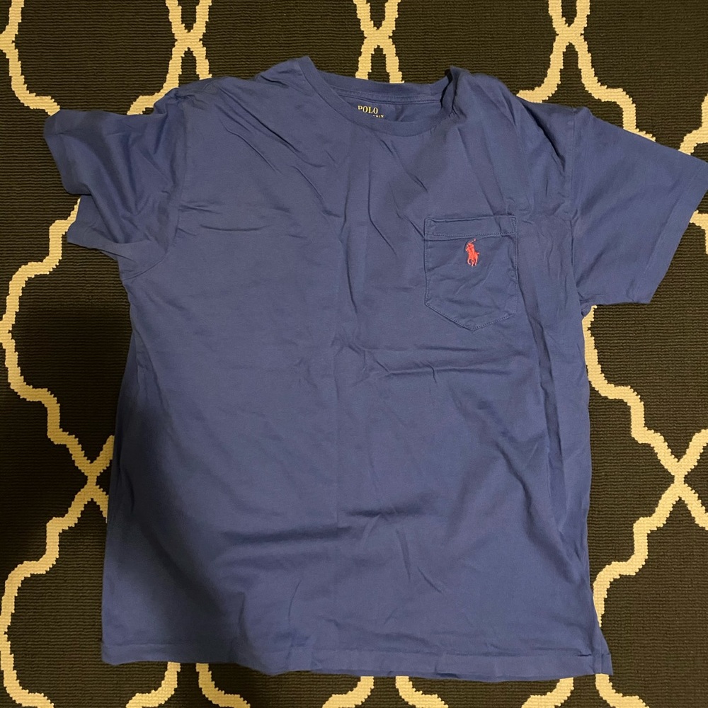 Blue polo tee